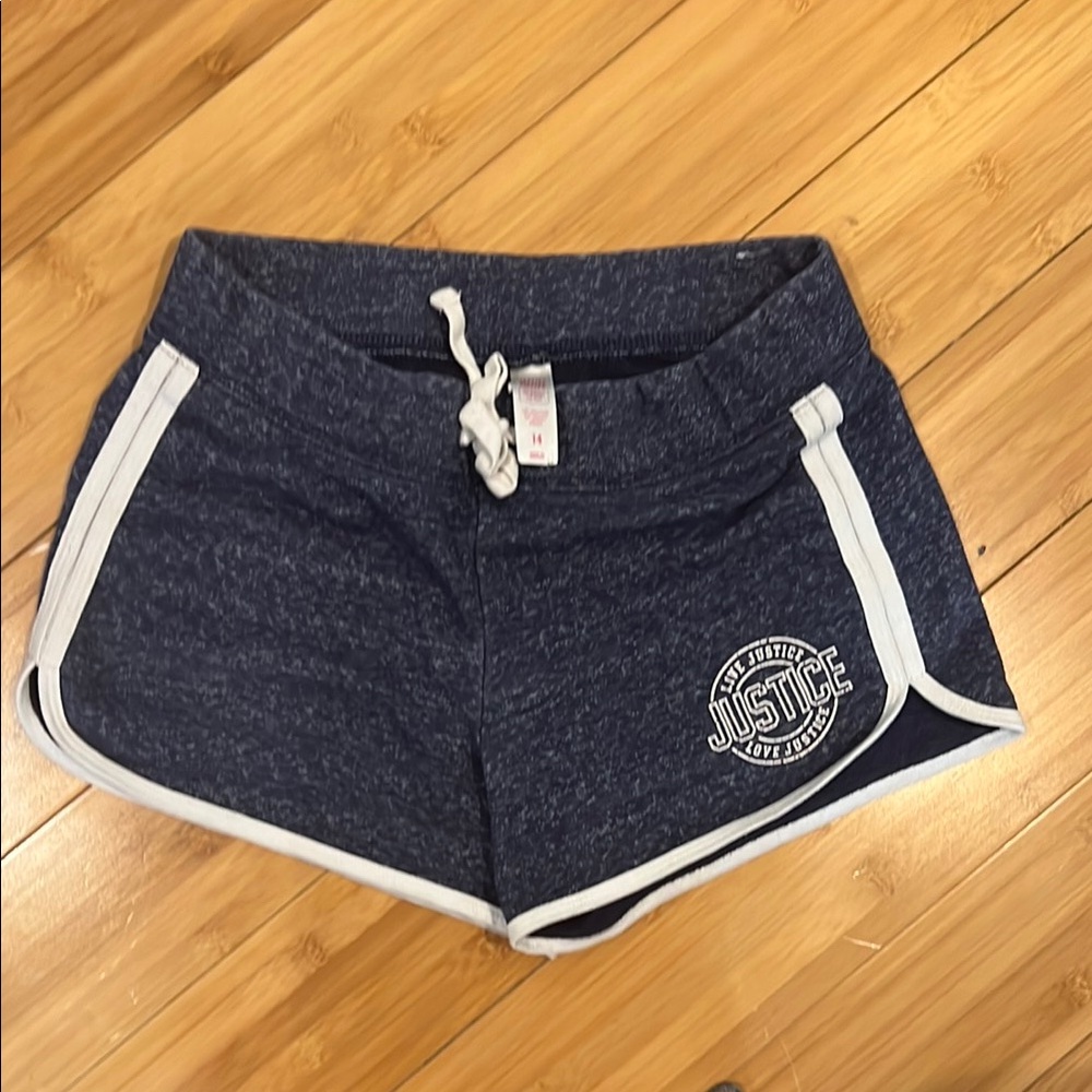 Justice Navy Blue and White detail   Shorts